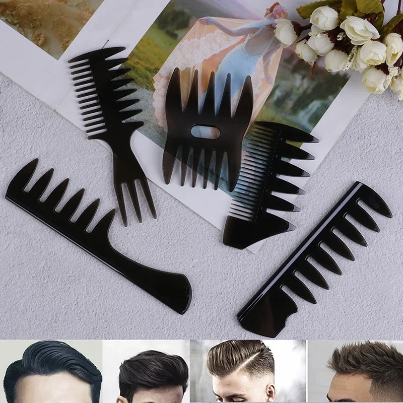 1pc Wide Toothed Combs for Men Trimming Hairdressing Brushing Oil Head Hairdressing Styling Tools Special for real hair wigs