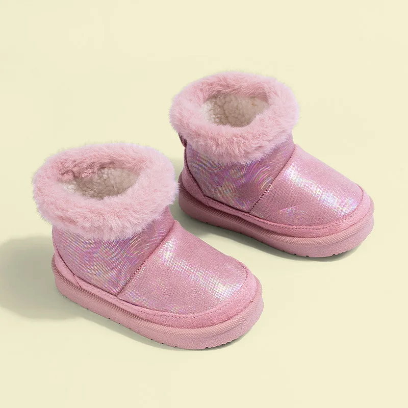 Winter Soft Soles Kids Girls Snow Boots Casual Children Cotton Shoes for 1-5 Years Old Slip On Fluffy Toddler Boys Boots CSH1696