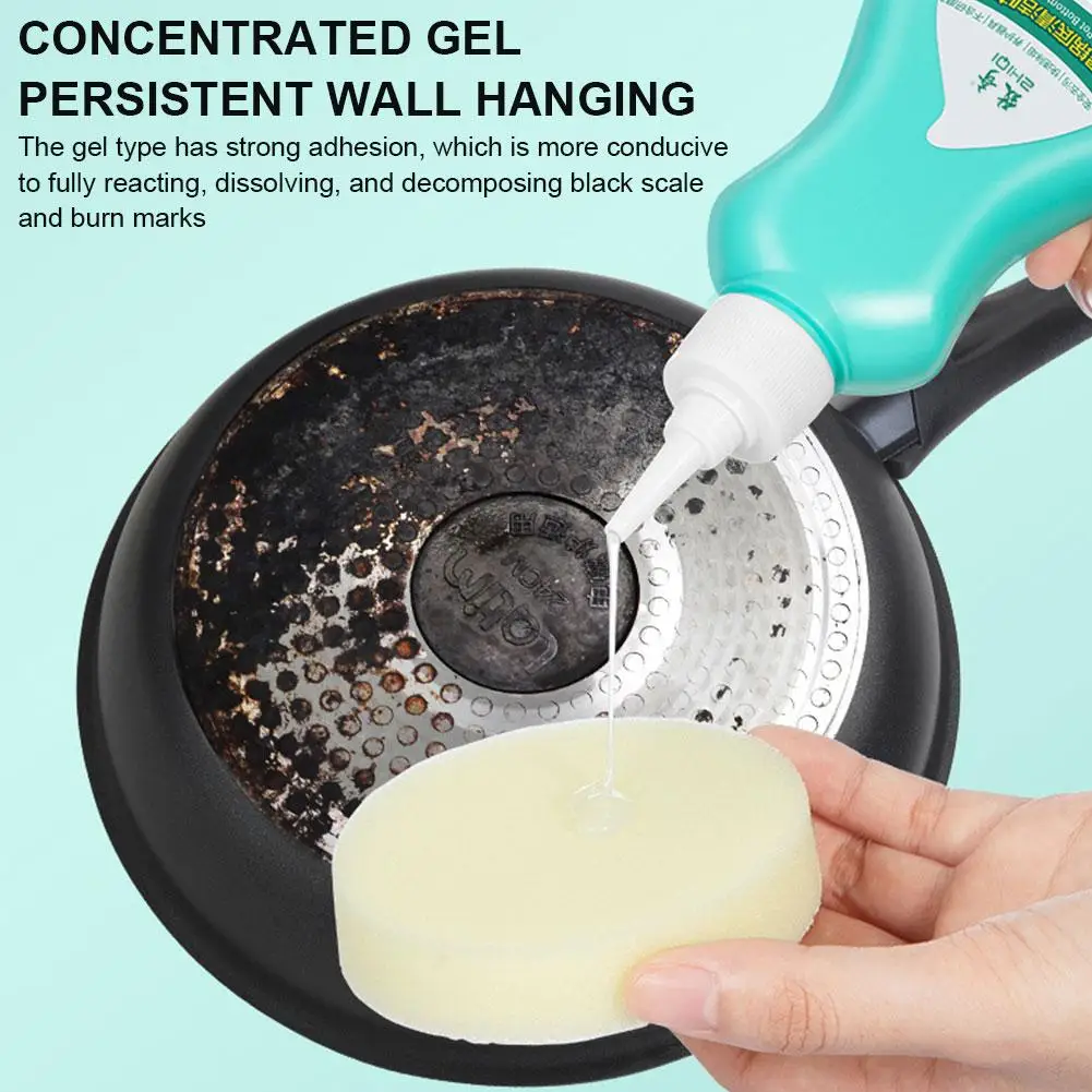 Pan Bottom Cleaning Decontamination Kitchen Cleaner Black Pot Home Blackening Agent Remover Gel Polishing Kitchen Cleaning 150ml