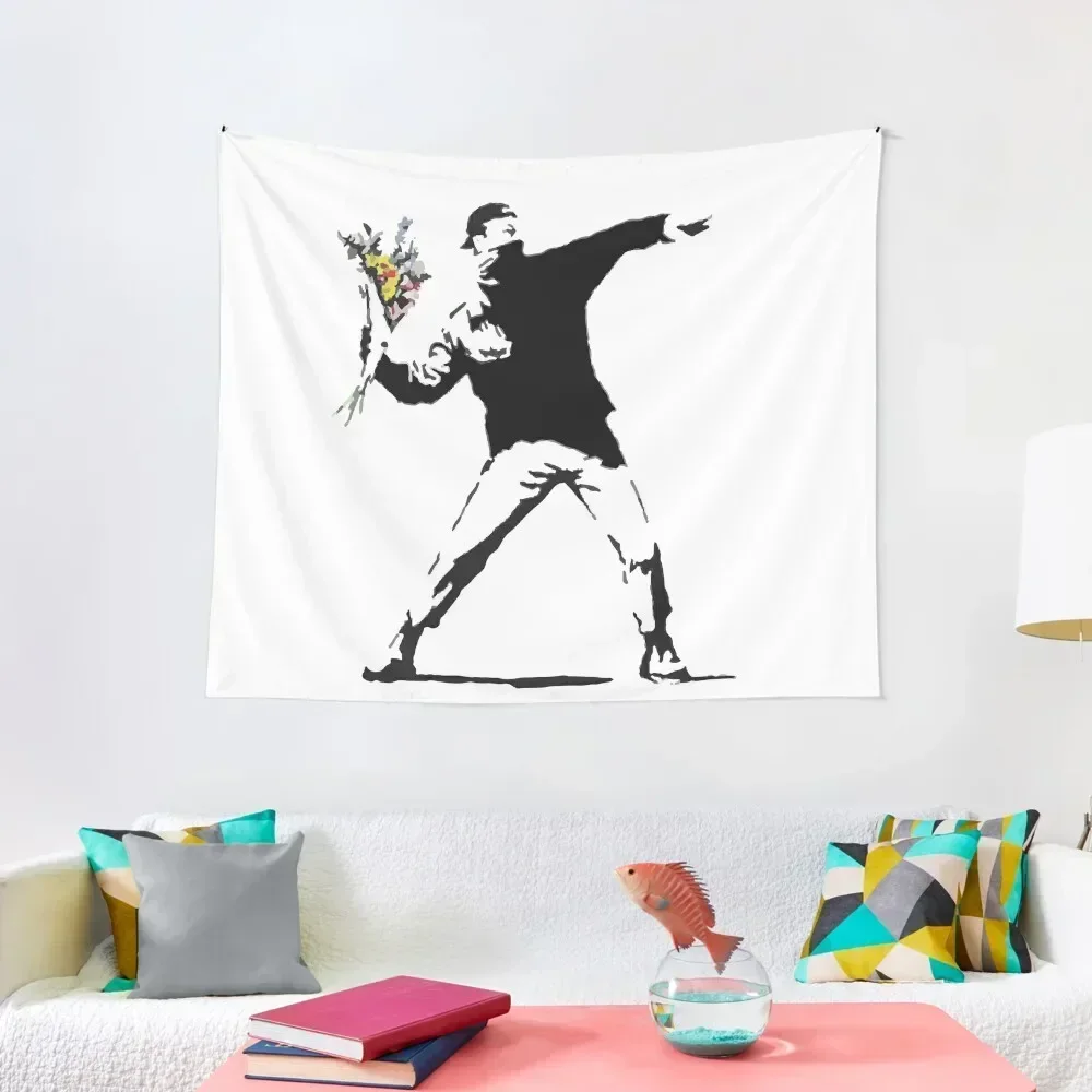 

Rage Flower Bomber Stencil Tapestry Wall Decorations Wall Decoration Items Tapestry