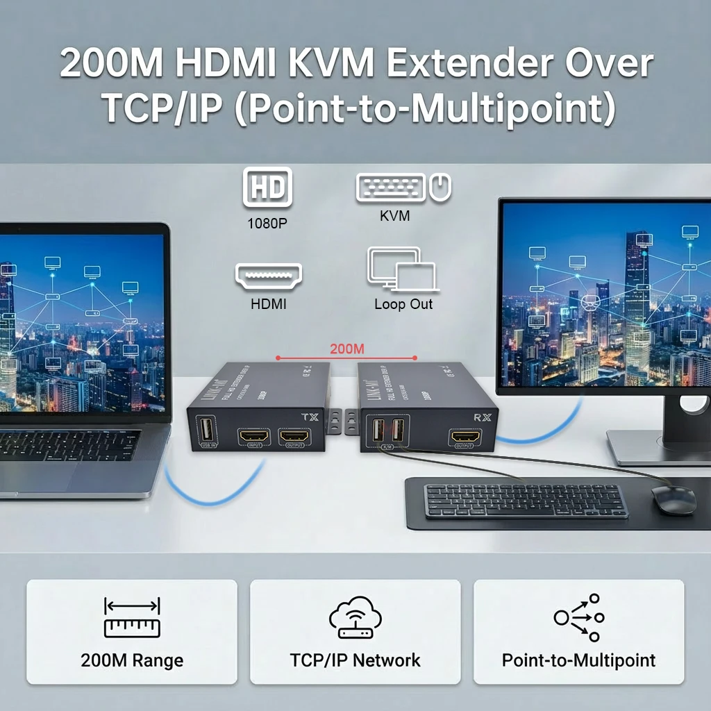200M Hdmi Kvm Exten…