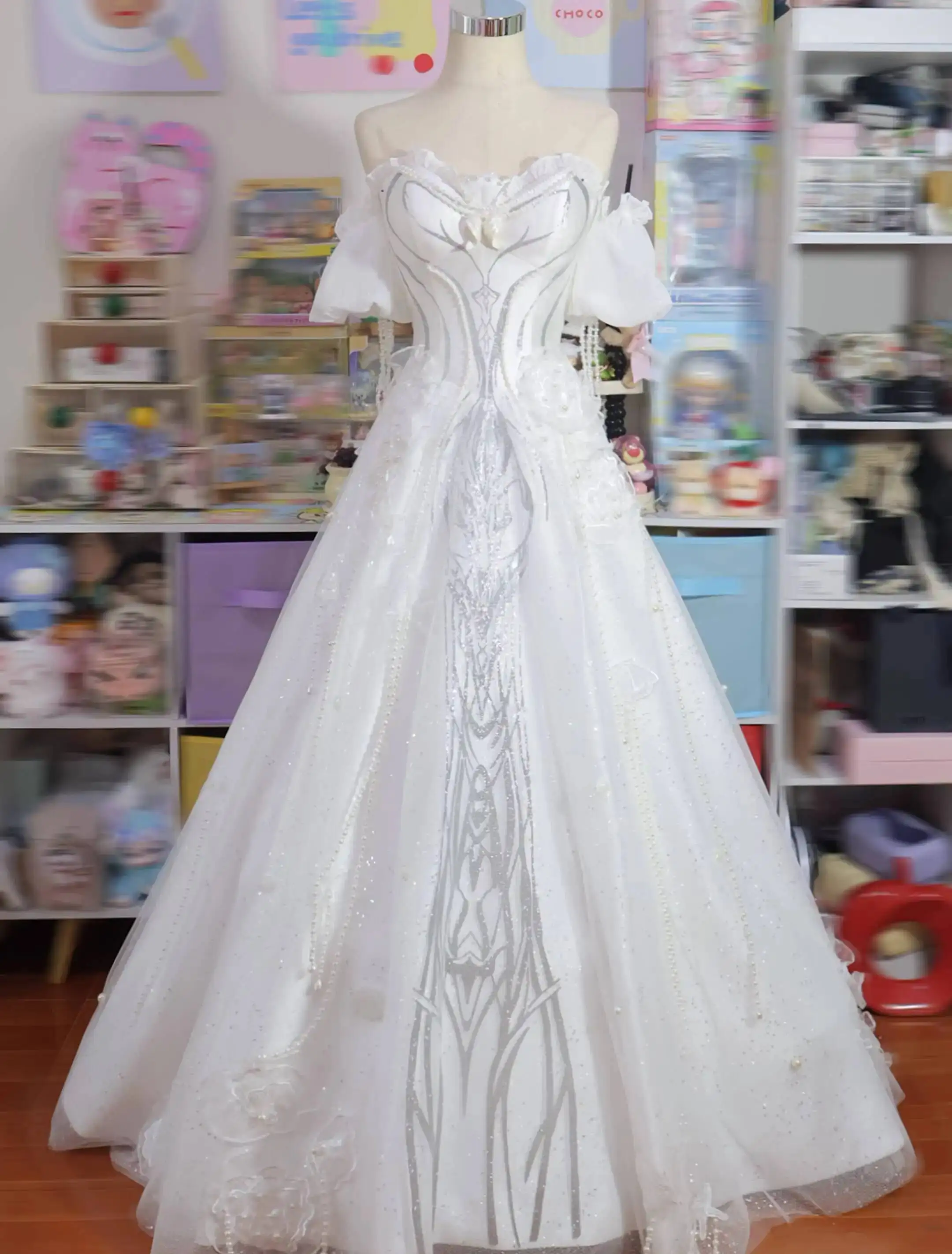 New Love And Deepspace Rafayel Qi Yu Women Custom Wedding Dress Tailor-made Riding The Waves To Create Blossoms Including A Veil
