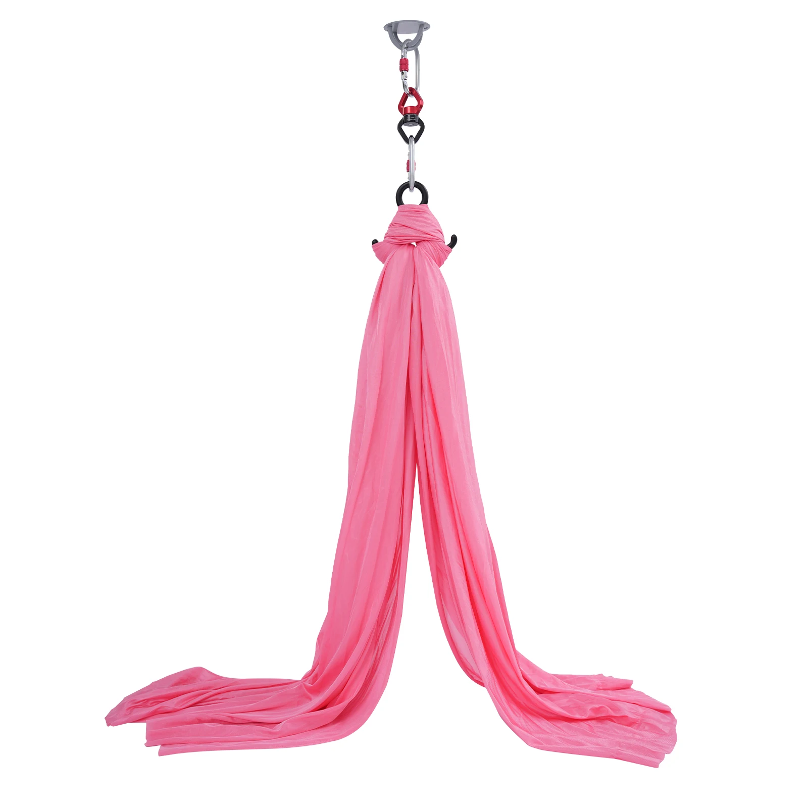 Hanging Aerial Satin Dancing Equipment Keeping Slim Aerial Silks Yoga Hammock Girls Exercise Pink Load Capacity 500kg/1102lbs