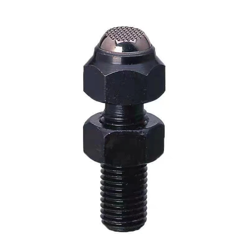 ZT35/36 Swiveling jack screw smooth/serrated carbon steel black screws