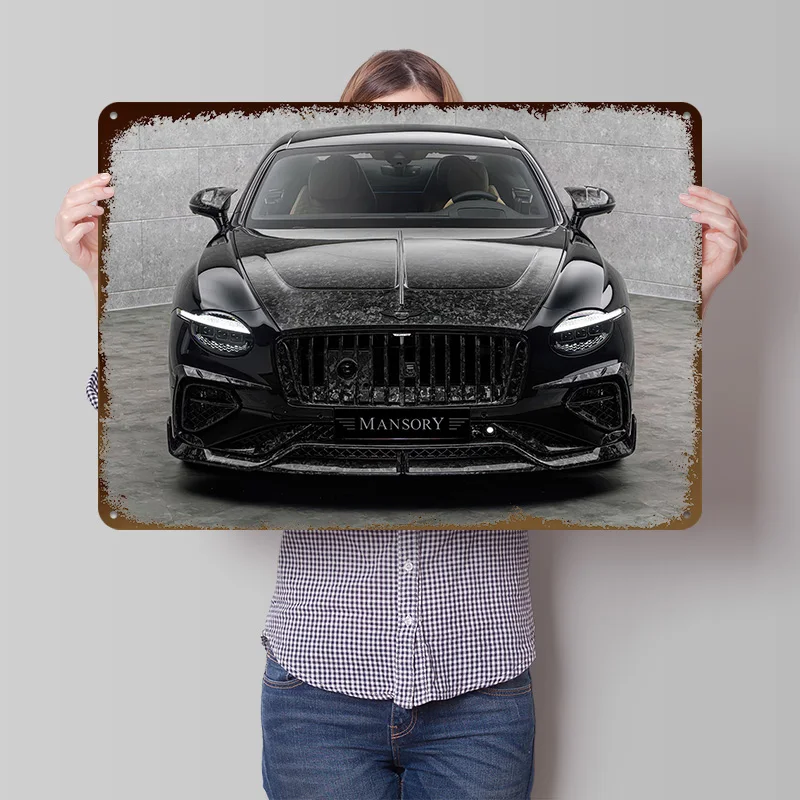 Mansory Sports Continental GT Printed Poster Customized Wall Art Retro Vintage Metal Tin Signs for Wand Deko Room Accessories