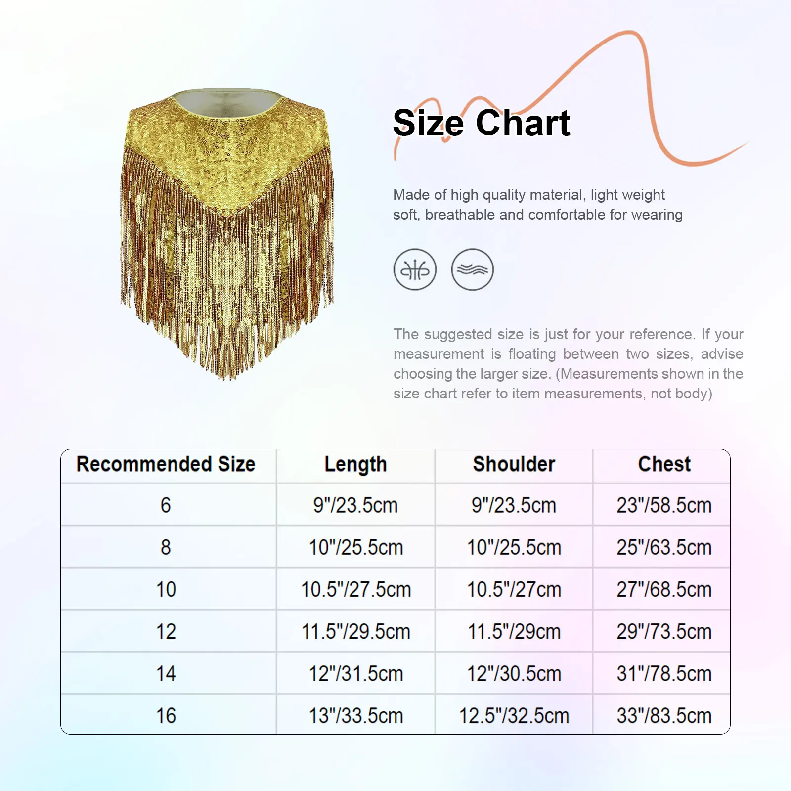 Kids Girls 70S Disco Dance Cosplay Costume Metallic Gloss Sequins Sleeveless Tassel Tank Tops for Stage Performance Party Wear