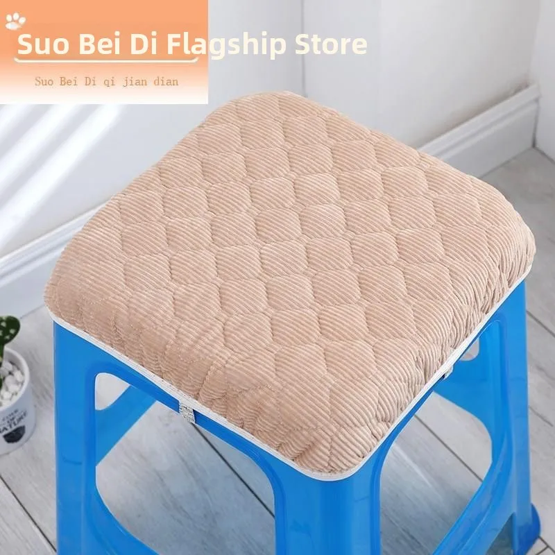 

Пластиковая подушка для стула с ремнем для крепления, универсальная для ресторанов и кафе, всесезонная, квадратная, мягкая и теплая.