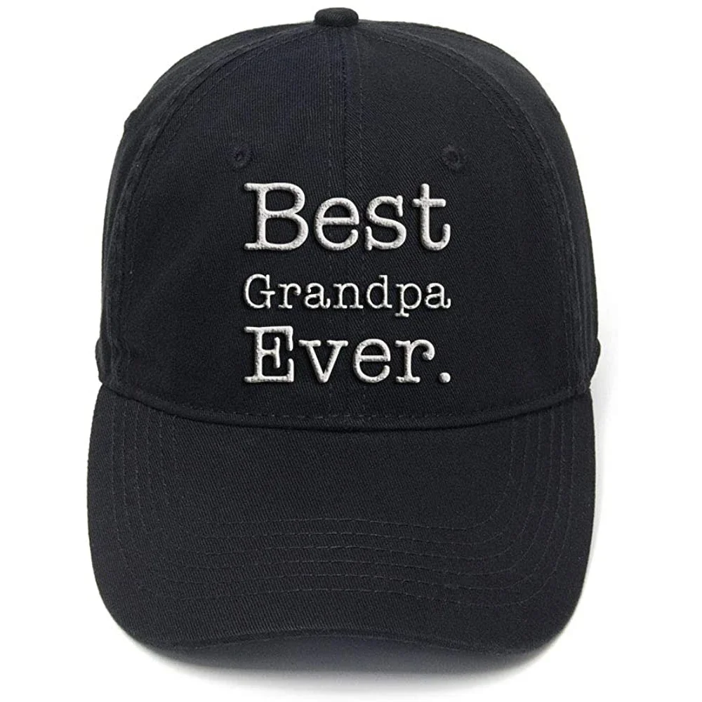 

Lyprerazy Printing Best Grandpa Ever Grandpa Gift Washed Cotton Adjustable Men Women Unisex Hip Hop Cool Flock Baseball Cap