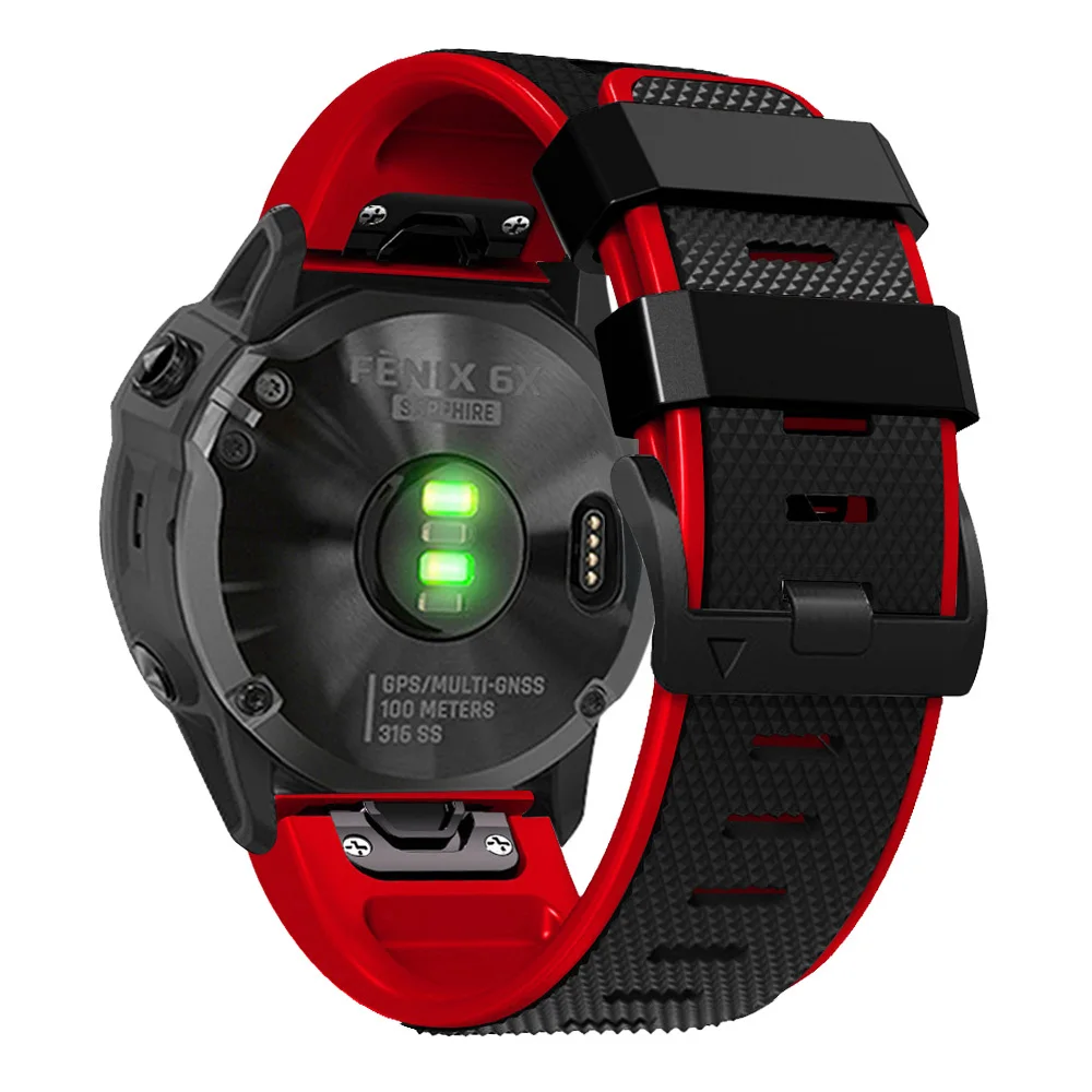 22 مللي متر/26 مللي متر سيليكون Quickfit حزام ل Garmin EPIX Gen2/MARQ مغامر/رياضي/Golfer Gen 2 Fenix 7X 6X 5X أساور معصمه