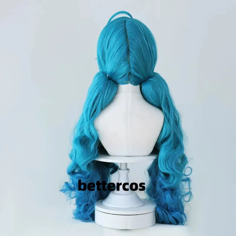 

Gwen Cosplay Wig Game LOL Gwen Cos Wig Women Headwear Blue Long Wavy Hair Synthetic Hair Heat Resistant Chip Ponytail Wig DS2025