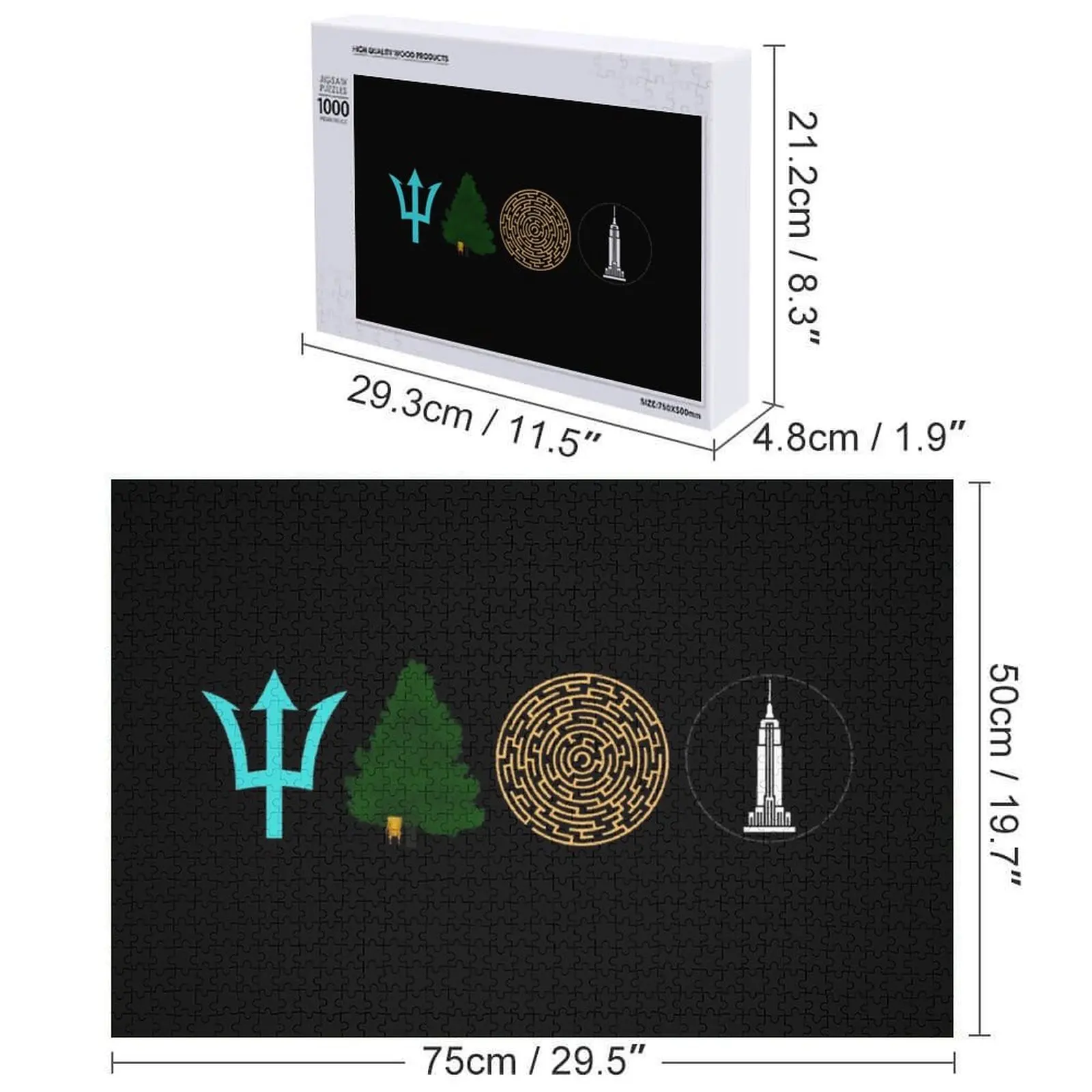 Rompecabezas de cuentas negras de medio sangre de campamento para niños, rompecabezas de fotos personalizado