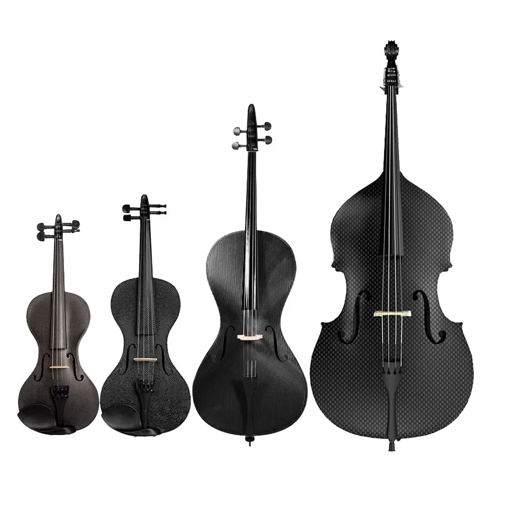 NAOMI Carbon Fiber Violin Advanced Acoustic Performance Viola Cello Double Bass OEM Designed ODM Monthly 1000PCS Produce Ability