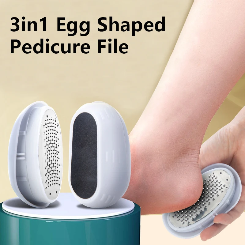 

Пилка для педикюра для ухода за ногами, средство для удаления мозолей и кутикулы для домашнего использования, педикюрная ванна, инструменты для педикюра, уход за ногами, овальная форма яйца