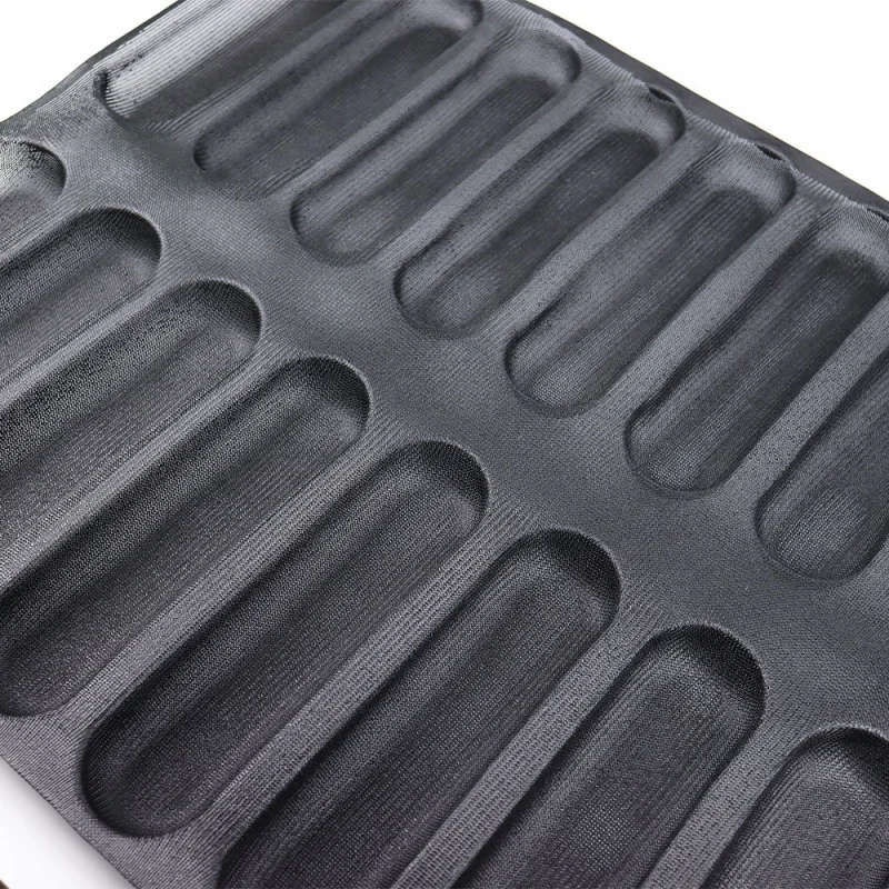 

18-ячеечная полая и дышащая силиконовая форма для выпечки для багетов, боек, хот-догов, цельной пшеницы