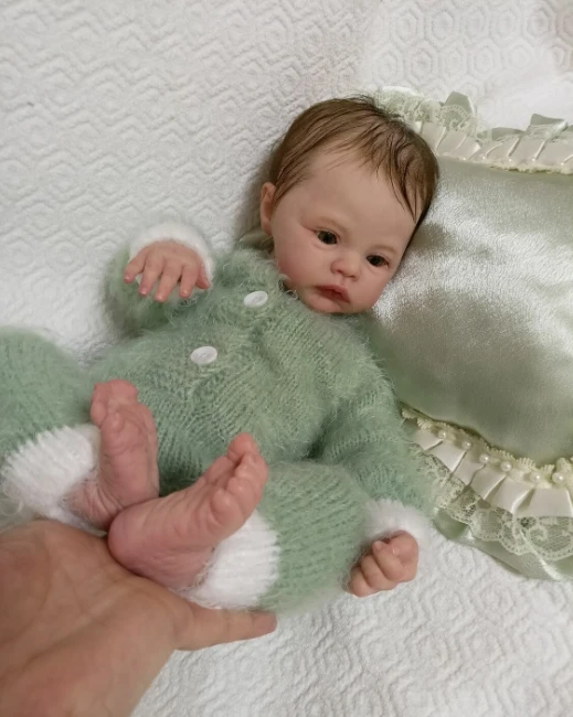 NPK-piezas de muñeca sin pintar, 17 pulgadas, Color fresco, Kit de muñeca de pradera Reborn, tacto suave Popular