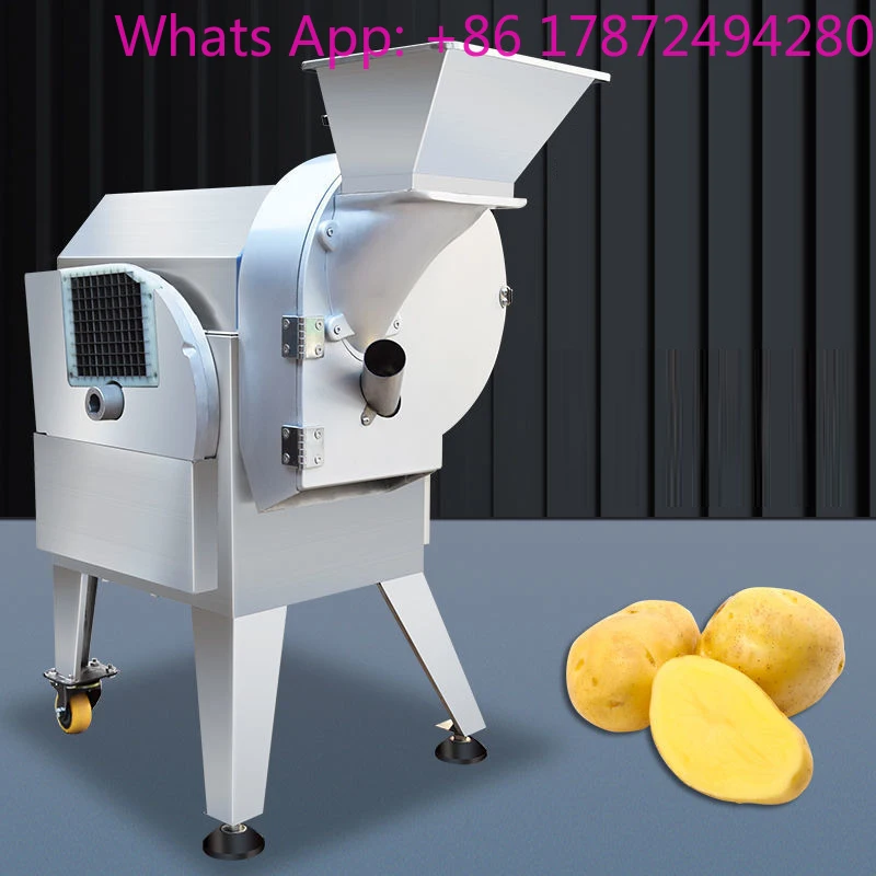 Vegetable Slicer Commercial Electric Vegetable Cutter Food Processor Potato Chips Carrot Melon Dicing Cutting Machine