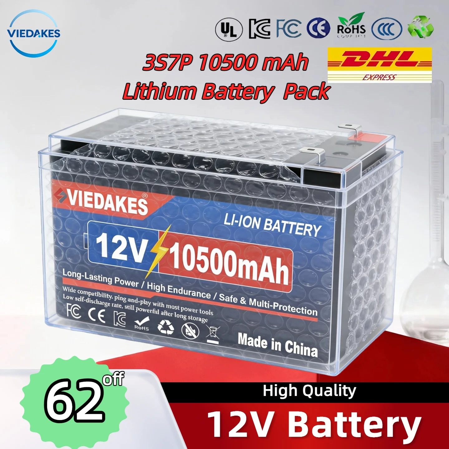 

12v battery pack for kids car 3s7p LiFePO4 18650 100000mAh Rechargeable with BMS&Charger DIY Solar Lithium Battery LiFePO4