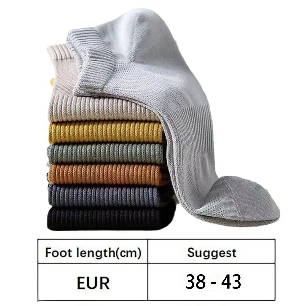 12 Pairs/Set Breathable Men's Summer Socks Thin Sweat Absorbing Mesh Short Socks Quick Dry Hollow Out Invisible Ankle Socks