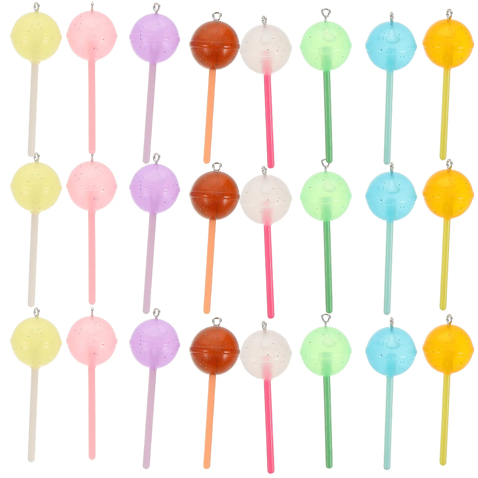 

24 шт. светящихся в темноте подвесок-леденцов для изготовления украшений, серег, браслетов, брелоков и аксессуаров