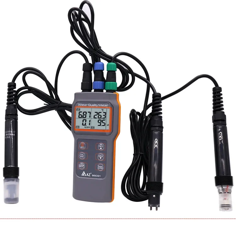 AZ86031 Water Quality Meter Dissolved Oxygen Tester pH Meter pH Conductivity Salinity Temperature Meter