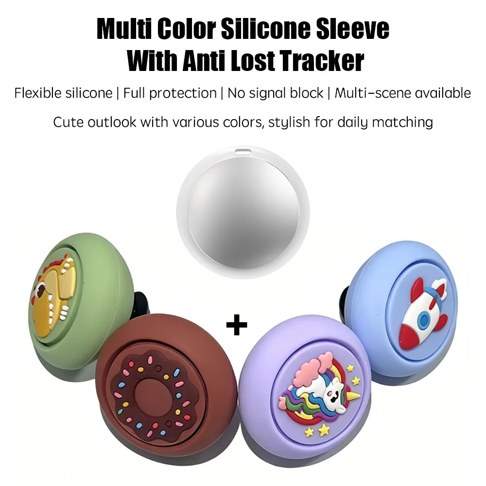 Anti‑Lost Tracker Protective Cover, 4 Styles Scratch‑Proof Shell Compatible with iOS, for Luggage, Crocs, Backpack, Pet Collar &