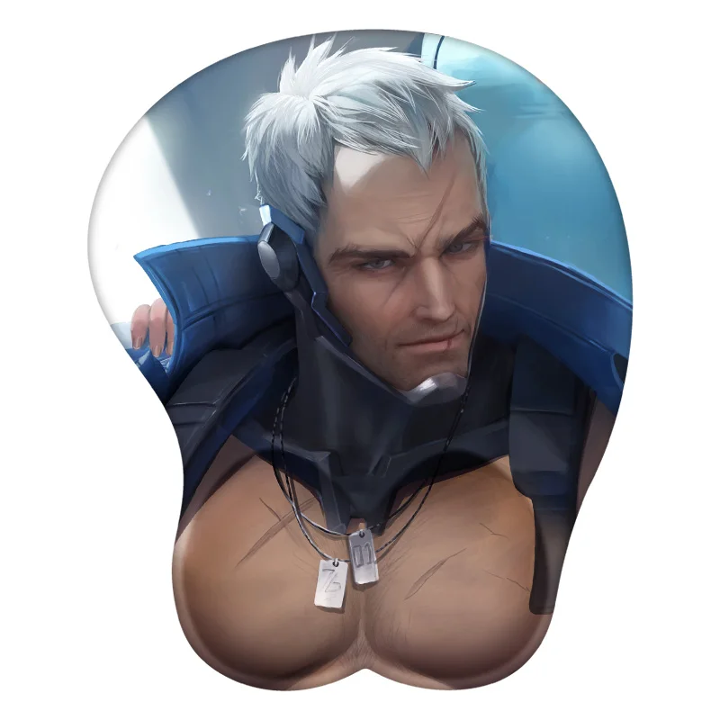 

Soldier 76 3D Mouse Pad Anime Mousepad Wrist Rest Silicone Sexy Creative Gaming Mat Gift