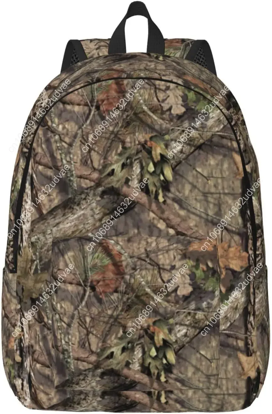 Camo Hunting Forest Camouflage School Backpack for Girls Women Lightweight Canvas Bookbag Casual Laptop Daypack