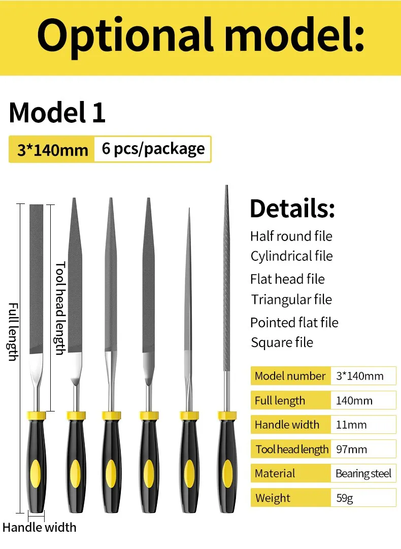 Feilen Set Mini Raspel Holzbearbeitung Schleifen Gestaltung Kleine Stahl Feile Nadel Metall Hart Holz Kork Polieren Carving Werkzeuge Für Hand – Detail 7