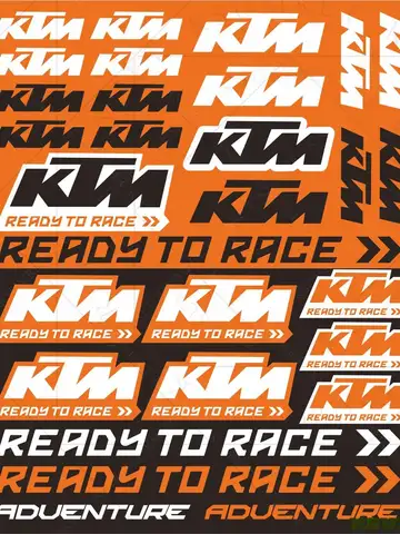 10 best sales KTM-klistermärkessats - №10