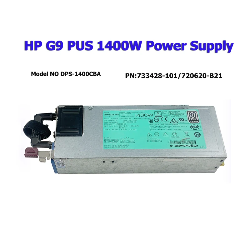 Refurbished ETH BTC PSU For HP DL388 G9 1400W Server Power Supply 733428-101 HSTNS-PD43 720620-B21 DPS-1400CB A 100% Test