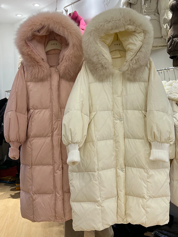 

Women Down Coats New 90 White Duck Down Long Female Down Jacket Hooded Woman Overcoat Winter 2025