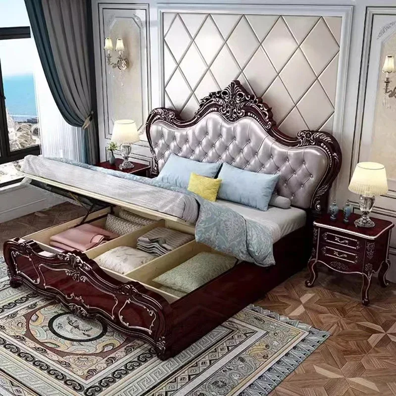 إطارات سرير تخزين يابانية لحاف الملكة سرير مرن موفر للمساحة سرير حديث فاخر Camas De Dormitorio مجموعات أثاث غرف النوم