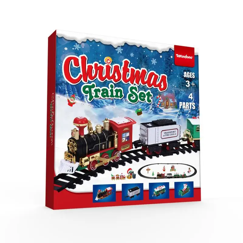 Ensemble Train De Noël 22 Pièces Télécommandé Avec Vapeur, Lumière Et Son - Idéal Enfants