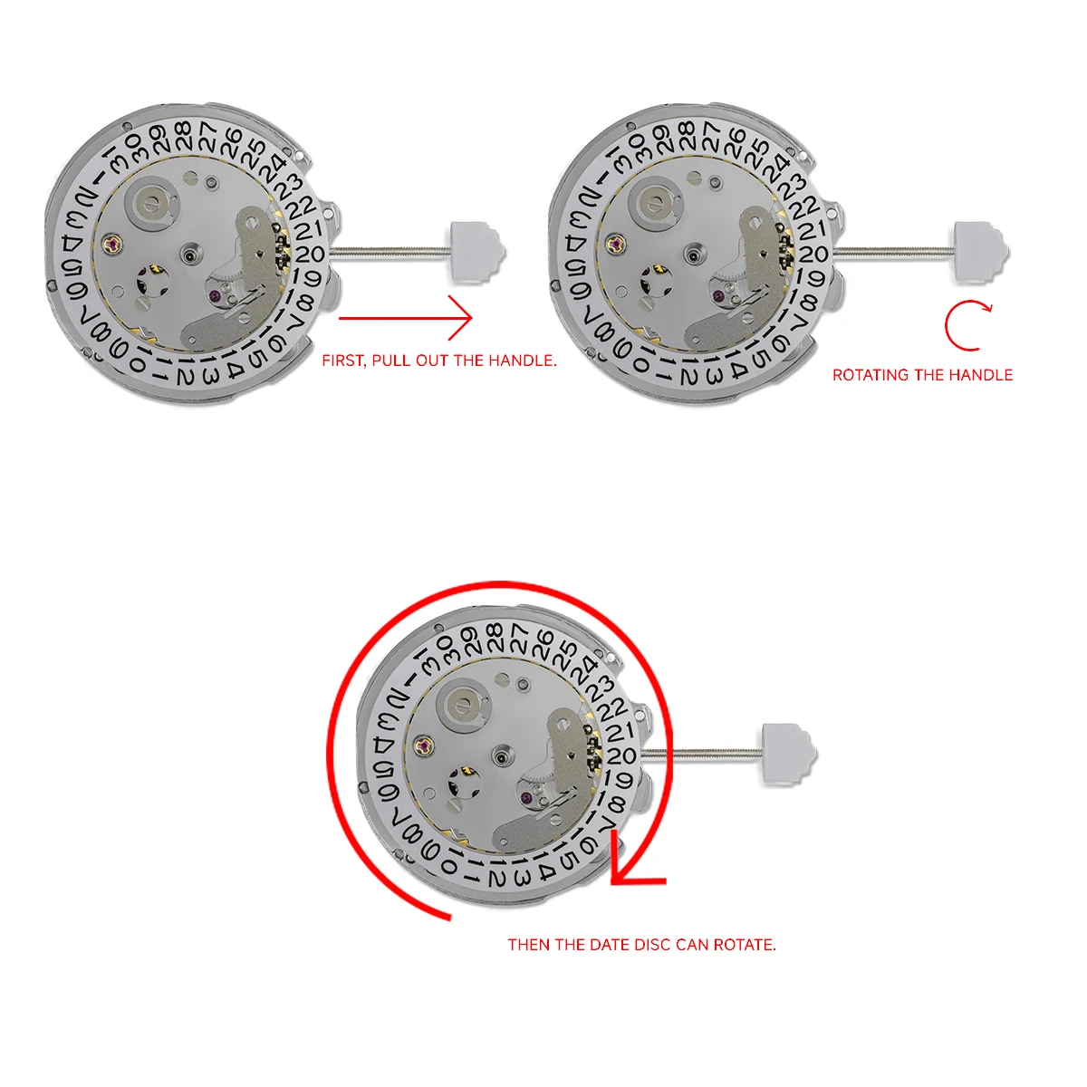 China NH35 Movement Replace The Japan NH35 Automatic Mechanical Movement Date At 3H/6H o'clock Calendar Watchmaker Repair tool image 3