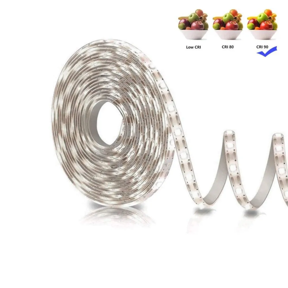 

CRI 90+ DC 24V 2835 LED Strip Light White Color 120LED Per Meter No-waterproof For Home Light