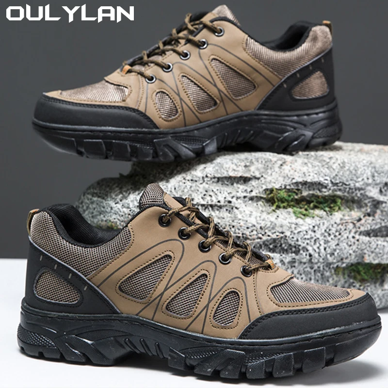 

Oulylan Outdoor Shoes Wear-resistant Men Trekking Walking Hunting Sneakers Comfortable Running Shoes Men's Hiking Shoes