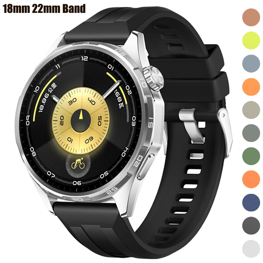 Bracelet en Silicone d'origine 18mm 22mm pour Huawei montre GT6 Pro GT 6 46/41mm bracelet de montre intelligente pour Huawei montre 5/GT5 Pro 46/42mm ceinture