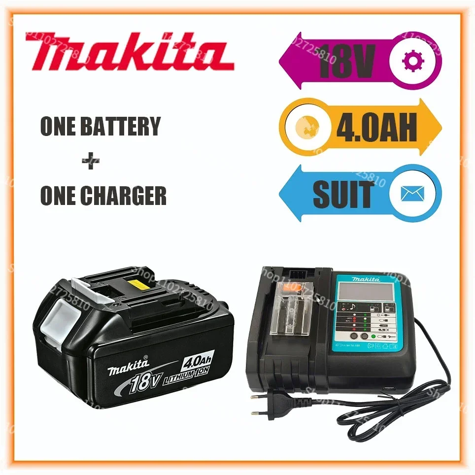 

100% Оригинальный Makita 18V 4.0Ah аккумуляторная батарея для электроинструментов с светодиодный Li-Ion Замена LXT BL1860B BL1860 BL1850