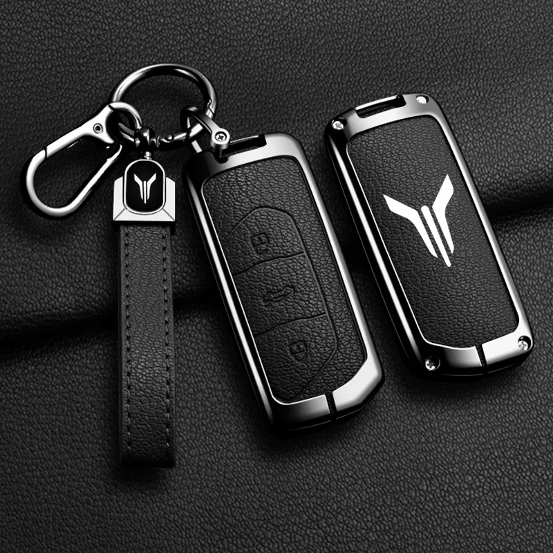 

3 Buttons Flip Folding Car Key Case Cover For VOYAH FREE Dreamer PHEV EV Holder Case Shell Protector Fob Auto Accessories