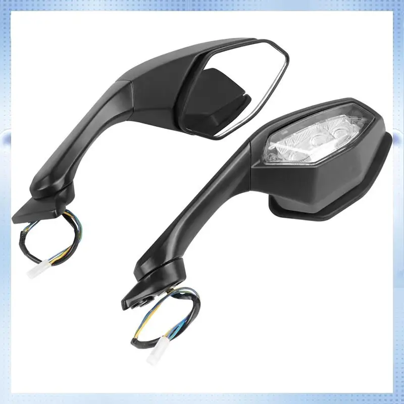 

NEW-Motorcycle Rear View Mirrors With Turn Signals For YAMAHA R1 R6 YZF-R1 YZF-R6 2017 2018 2019 2020