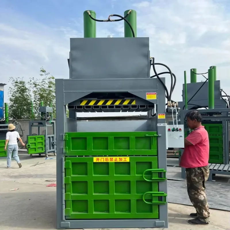 Customized Electric Hydraulic Baler Press High Density Packing Machine For Used Clothes Textile Waste Recycling