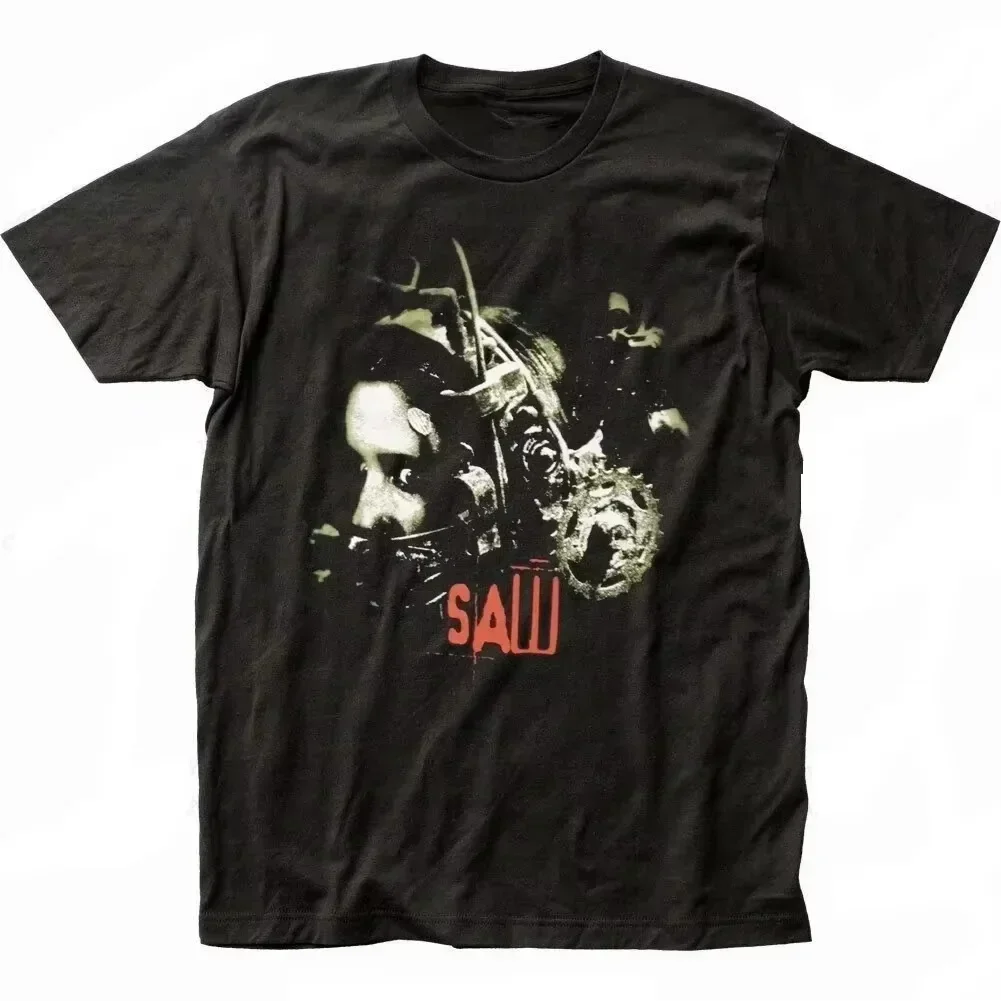 2026 Movie SAW Horror Head Torture T Shirt Men Women FashionT-shirt Vintage O-Neck Tees Horror Harajuku Tops Y2k Unisex Street