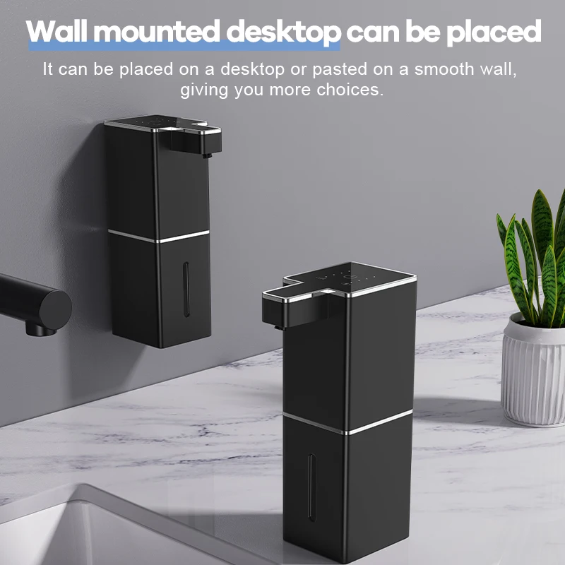 380ML/12.8OZ Touchless Wall Mounted Automatic Senor Soap Dispenser 4 Levels Adjustable Hand Sanitizer Pump Dish Washing Machine