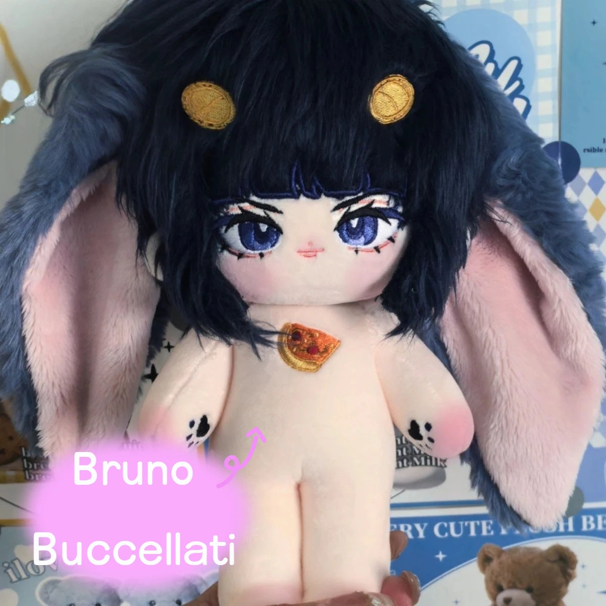 

Мягкие плюшевые игрушки JoJo's Bizarre Adventure Bruno Buccellati, 20 см, хлопковая кукла для косплея, анимационные периферийные устройства, мультяшное платье, подарок