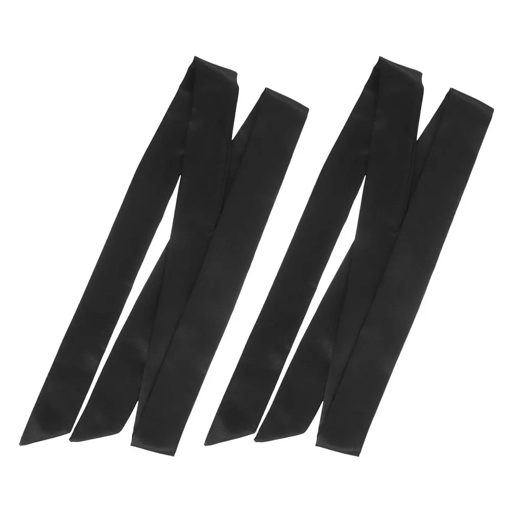 

2pcs Silk Bow Tie Belt For Women Black Satin Sash Adjustable Ribbon Waist Strap Wedding Party Formal Event Accessory Sash Belts