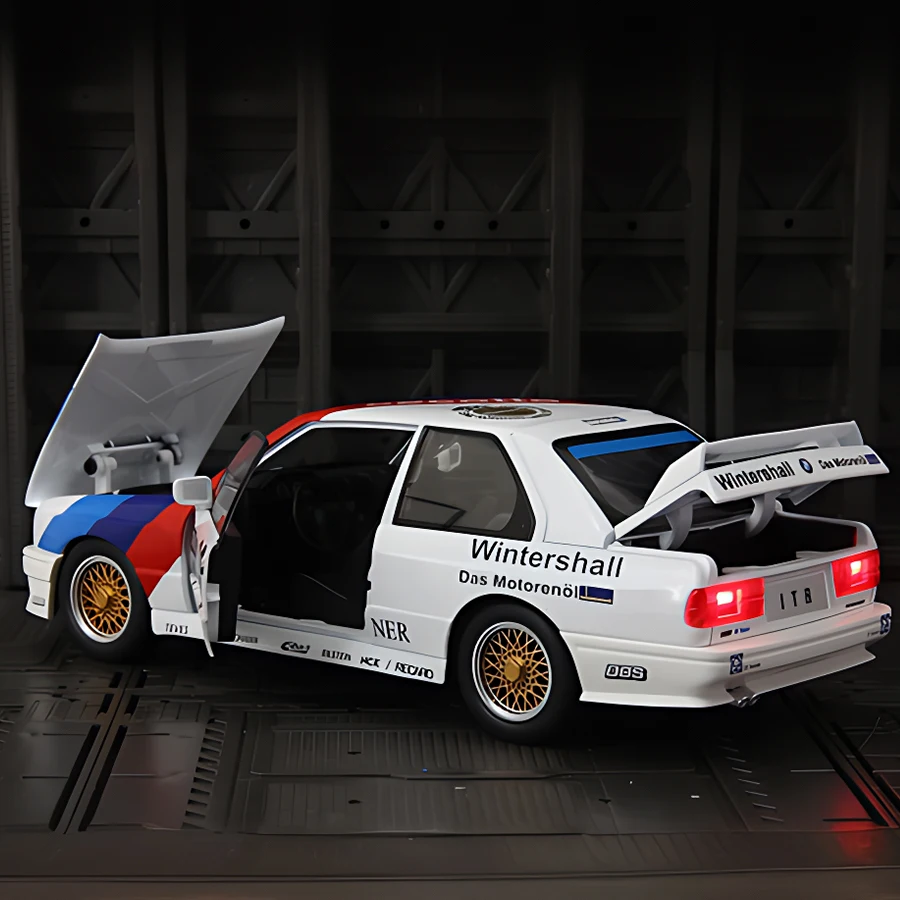 

1:24 BMW M3 E30 Graffiti Edition Alloy Supercar Model, Car Doors and Engine Lid, Trunk Can Open