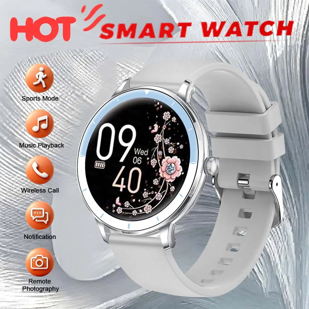1.26 Inch Smart Watch Ladies Answer Make Calls Fitness Tracker Step Counter Running Watch 100 Sports HD Screen Women Smartwatch