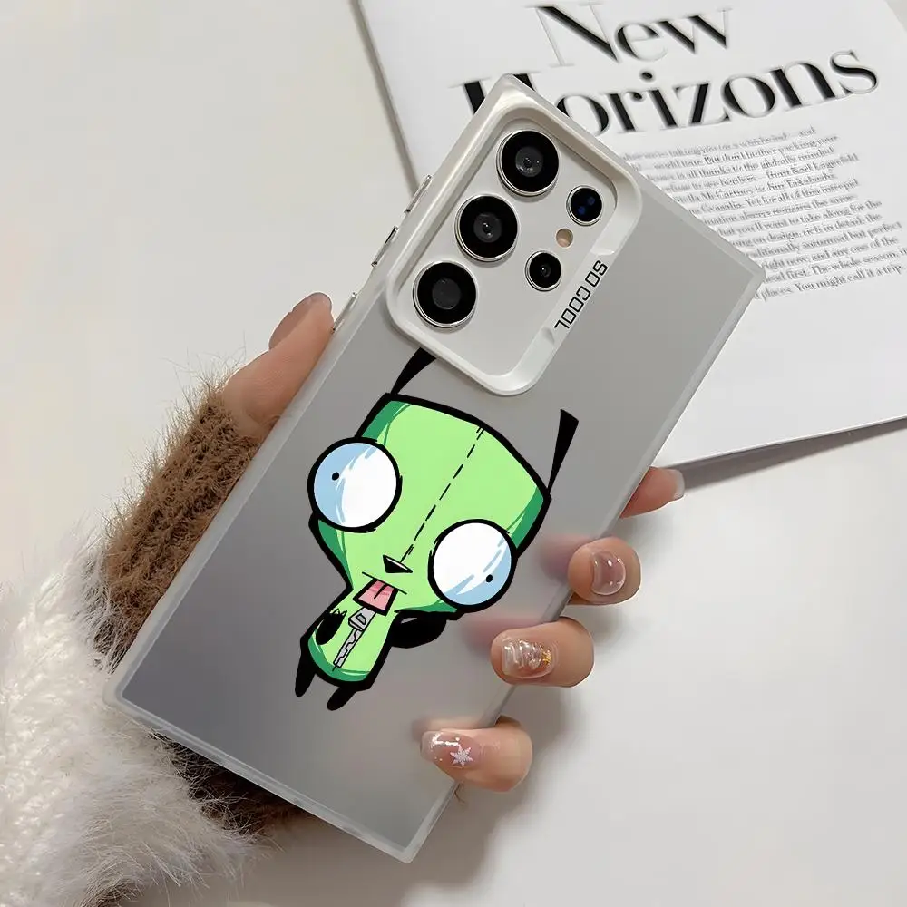 Anime Gir I-invader Zim Phone Case For Samsung Galaxy S25 Edge S24 S23 S22 S21 S20 Ultra Funda Silicone Silver Phone Case