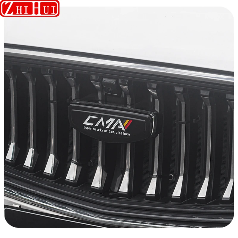 

For Geely Monjaro KX11 Xingyue L 2022-2024 Car Steering Wheel Logo CMA Front Grille Logo Cover Hub Logo Sticker Auto Accessories