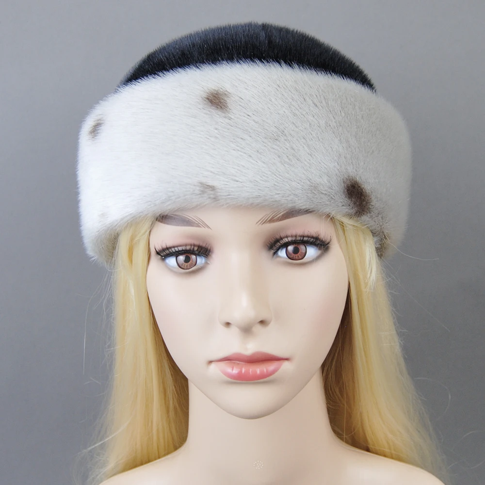 2026 Fashion Winter Thickened Genuine Mink Fur Bomber Hat For Woman Fur Hats Warm Chapeau Motorcycle Russian New Style Mink Caps